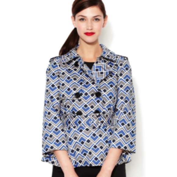 NWT $578 Kate Spade New York Lettie Printed Cotton Trench in size 0! - Picture 3 of 8
